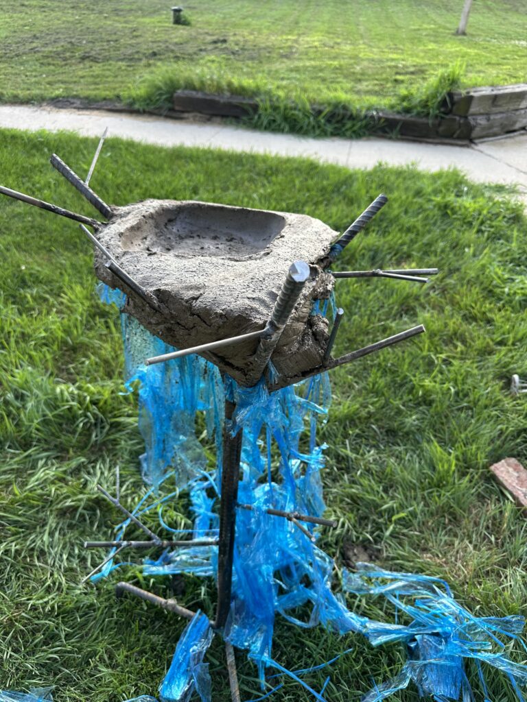 Eagle's Nest Birdbath-Concrete