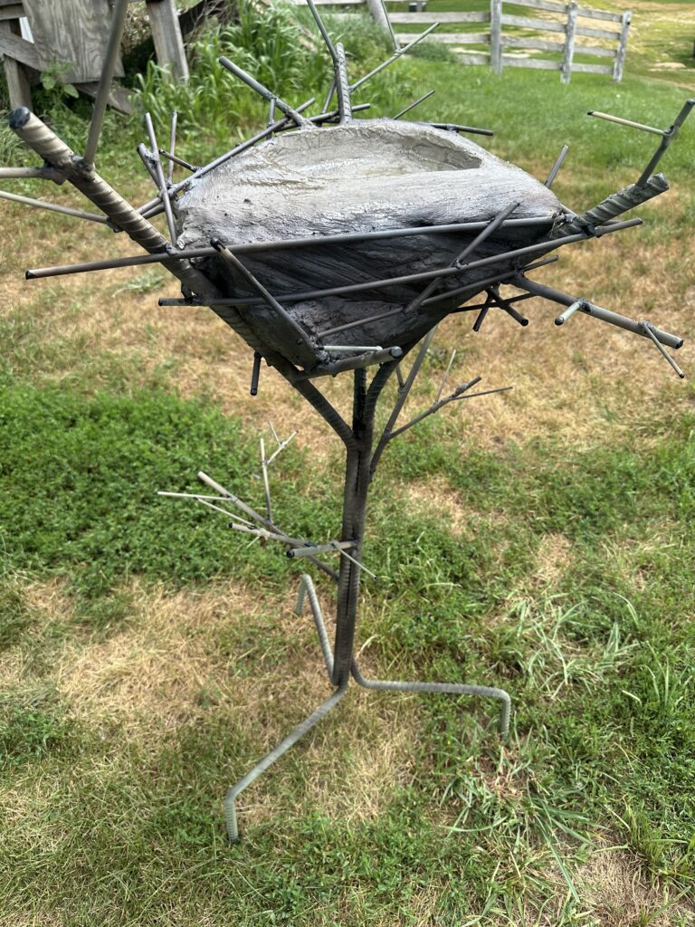 Eagle's Nest Birdbath- Finished project